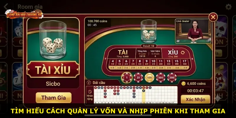 Tìm hiểu cách quản lý vốn và nhịp phiên khi tham gia